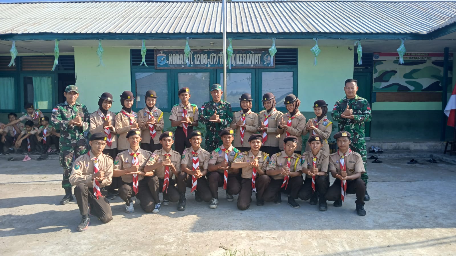 Koramil 1208-07/Teluk Keramat Laksanakan Pelantikan Anggota Saka Wira Kartika Angkatan V
