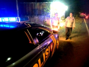 Demi Keamanan di Wilayah Pada Malam Hari, Personil Polsek Marbo Gelar Blue Light Patrol