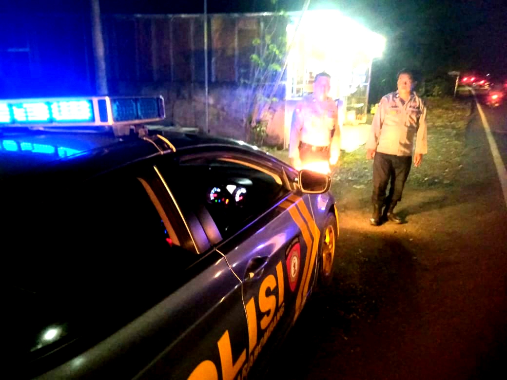 Demi Keamanan di Wilayah Pada Malam Hari, Personil Polsek Marbo Gelar Blue Light Patrol