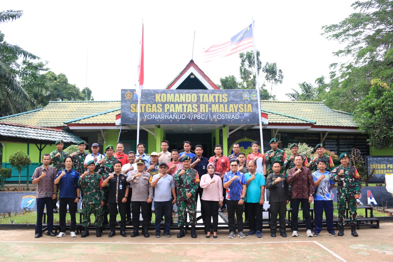 Dansatgas Pamtas RI-Malaysia Yonarhanud 1 Kostrad Letkol Arh Andy Qomarudin, Jalin Sinergi dengan Forkopimcam dan Stakeholder di Wilayah Entikong