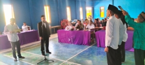 Babinsa Arga Pura Hadiri Pelantikan Dan Pengambilan Sumpah Perangkat Desa