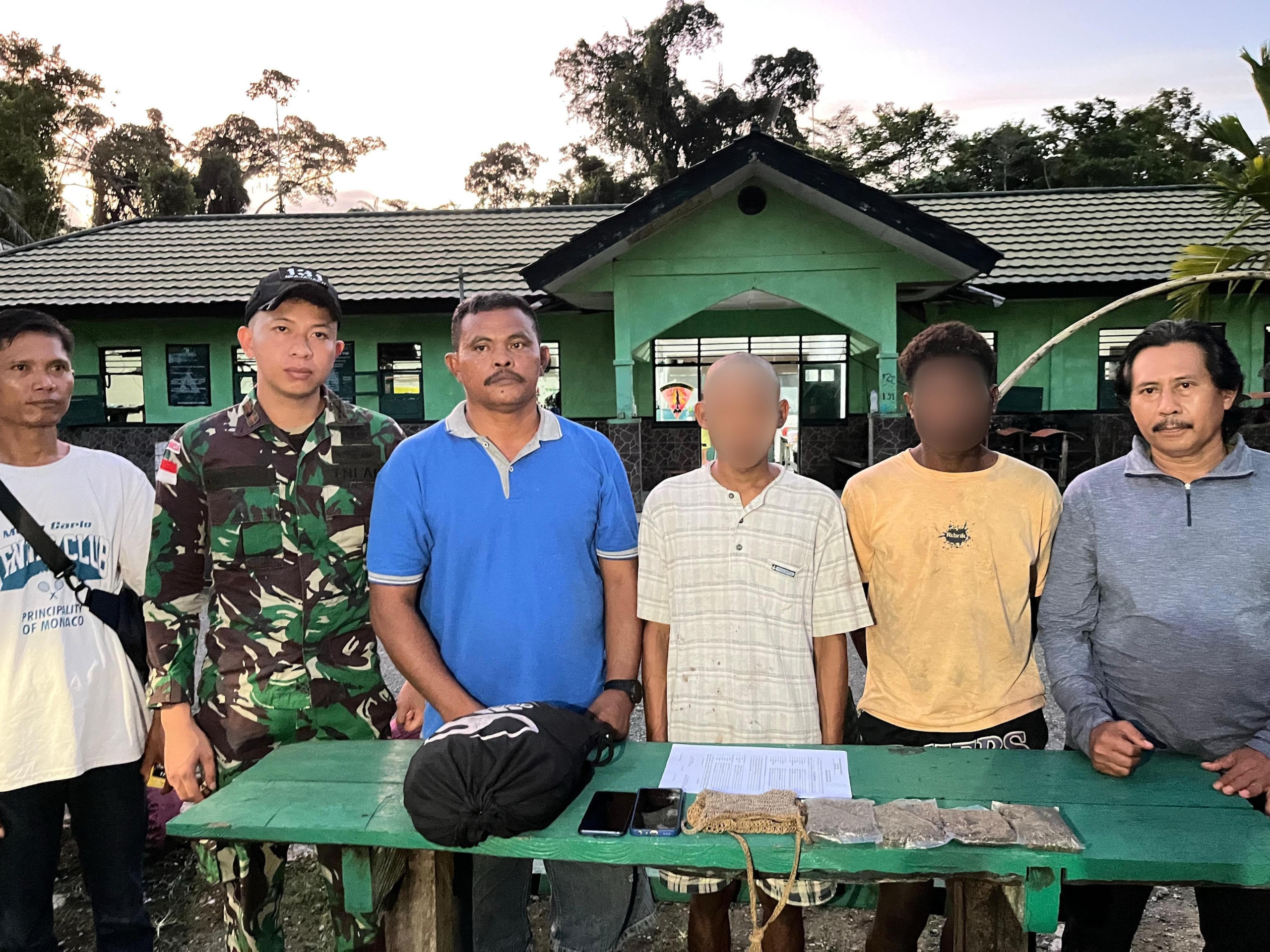 Upaya Penggagalan Penyelundupan Narkotika Jenis Ganja Kembali Ditunjukkan Oleh Satgas Yonif 131/Brajasakti di Perbatasan Papua
