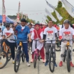 Ketua DPRD Luwu Utara Ikut Sepeda Santai Merah Putih Sambut HUT ke-80 RI