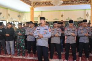 Polres Takalar Bersama Personel Kodim 1426 Gelar Shalat Ghoib dan Doa Bersama untuk Almarhum Affan Kurniawan