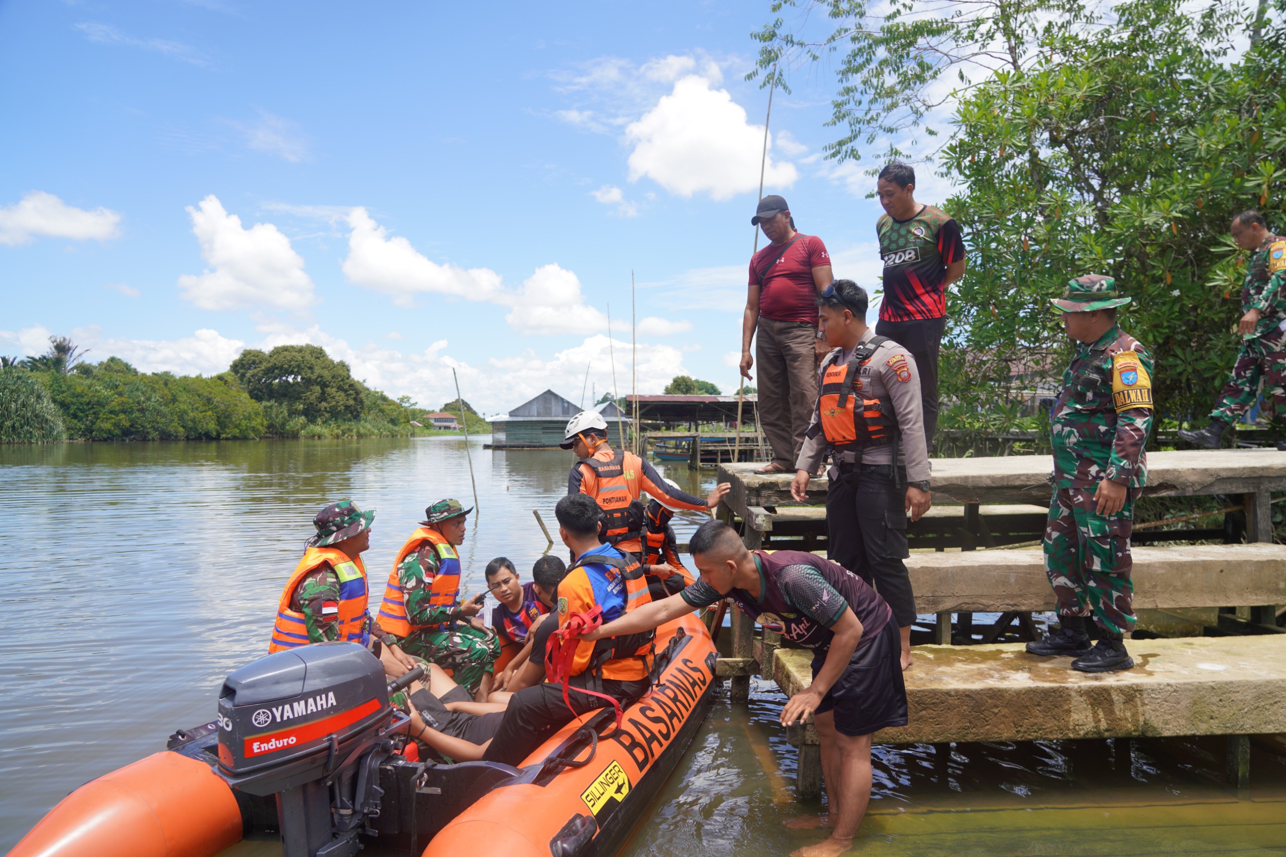 Korem 121/Abw Gelar Latihan Penanggulangan Bencana Alam di Wilayah Kodim 1208/Sambas