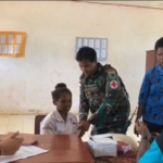 Satgas Yonif 763/SBA Bersama Petugas Kesehatan Kumurkek Laksanakan Posyandu di Kampung Bori