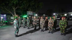 Patroli Gabungan TNI, Kokam dan Banser Jaga Kondusifitas Malam Minggu di Boyolali