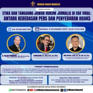 Direktur MHI Adakan Giat Virtual Zoom dengan Tema “Etika dan Tanggung Jawab Hukum Jurnalis di Era Viral