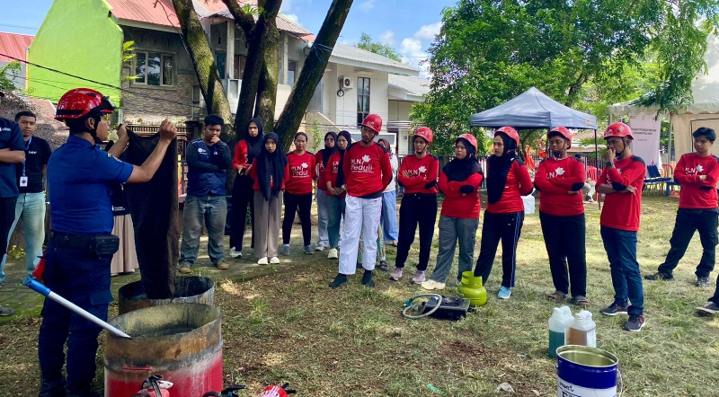 Dukung Kedaulatan dan Ketahanan Masyarakat, UBP Tello Beri Pelatihan Water Rescue & Fire Rescue Bagi Warga Kel.Tello Baru