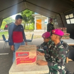 Pasmar 1 Dirikan Posko Bantuan Kemanusiaan Bencana Alam  Sumatera 