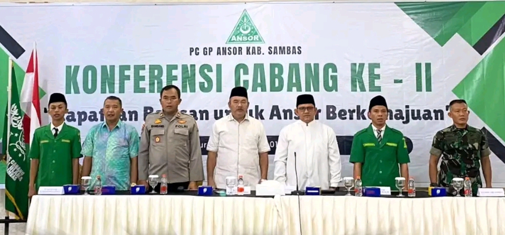 Buka Konfercab II GP Ansor, Wakil Bupati Ajak Bersinergi Bangun Sambas Berkah Berkemajuan