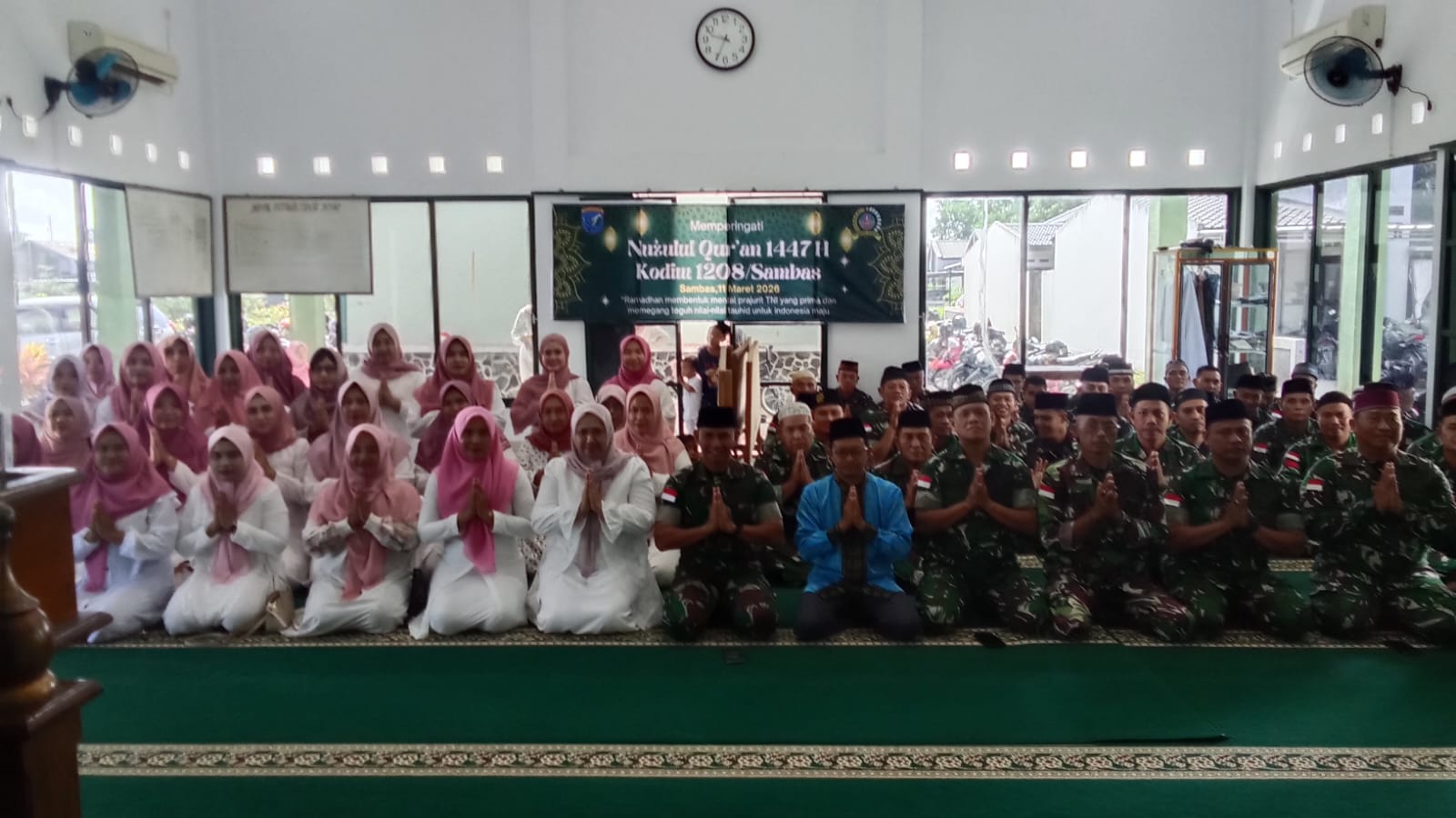 Kodim 1208/Sambas Gelar Peringatan Nuzulul Qur’an 1447 H 2026 M