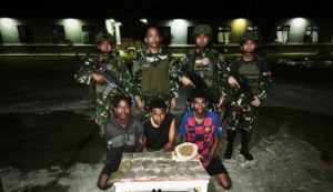 Satgas Yonif 643/Wns Gagalkan Peredaran Narkotika di Perbatasan Papua