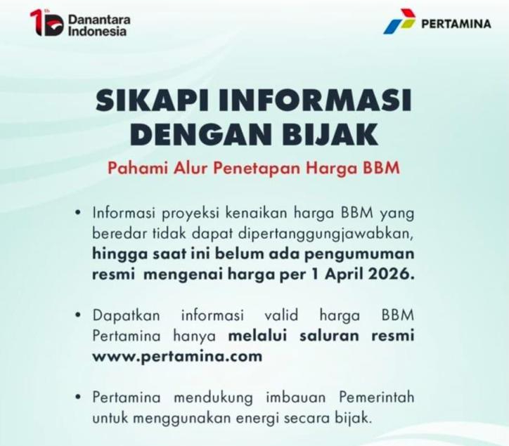 Beredar di WhatsApp Proyeksi BBM Naik, Ini Faktanya