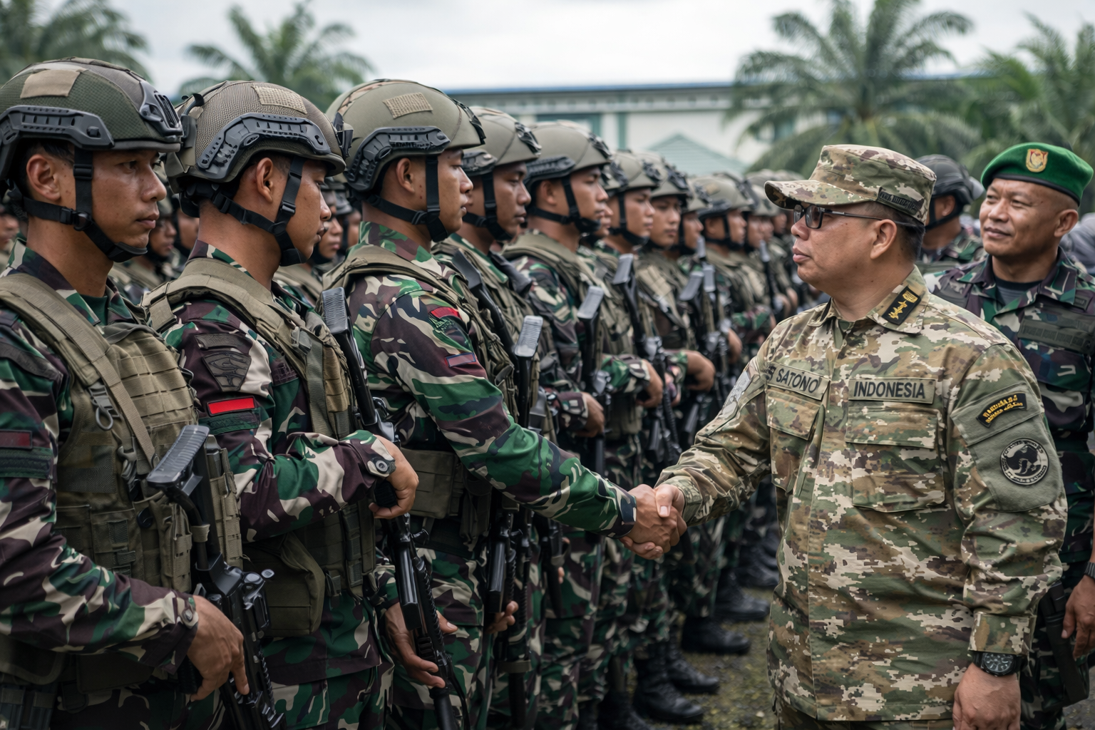 Bupati Sambas Lepas 450 Prajurit Yonif 645/GTY ke Papua