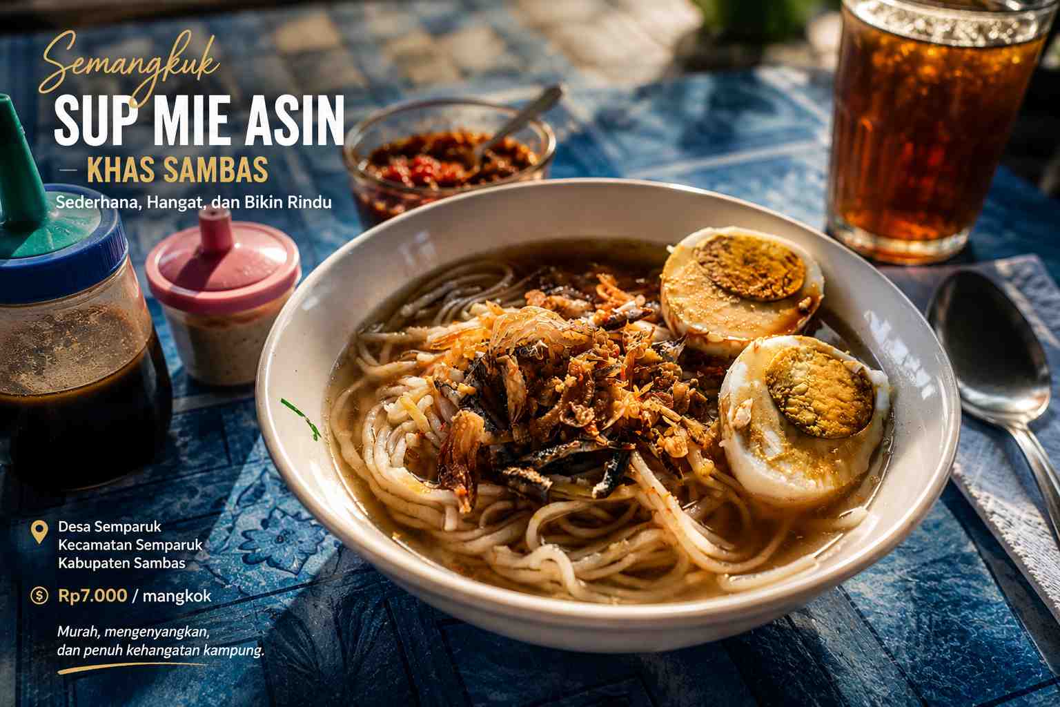 Menyusuri Pagi Dalam Semangkuk Sup Mie Asin di Semparuk 