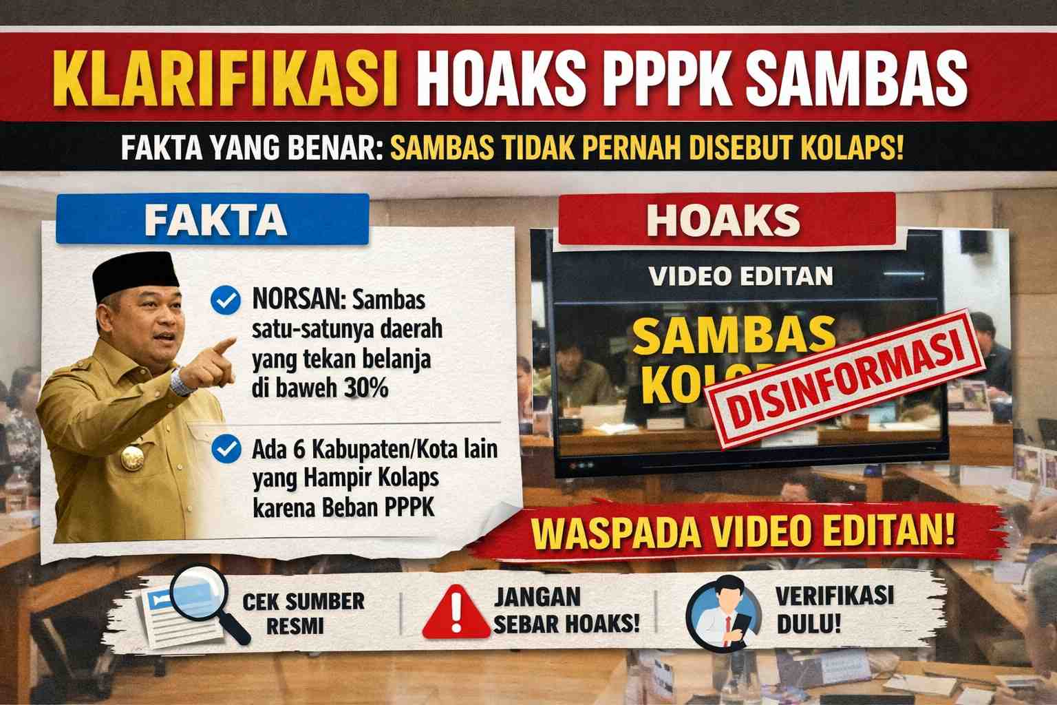 Video Editan Menyesatkan, Sambas Tidak Kolaps Justru Diapresiasi