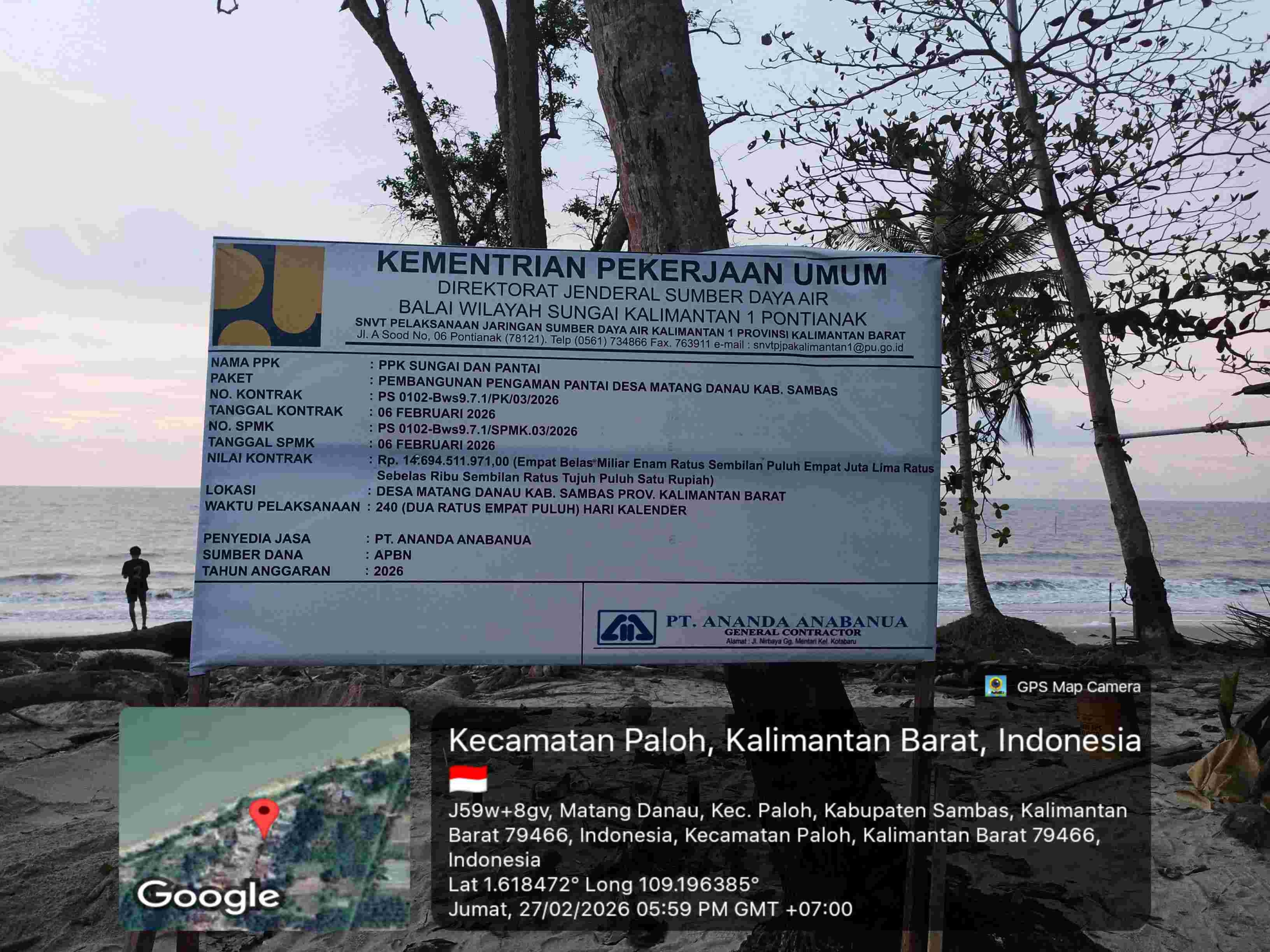 Proyek Pengaman Pantai Matang Danau Rp14,7 Miliar Disorot, Tetrapod Retak dan Ada Rongga Antar Struktur