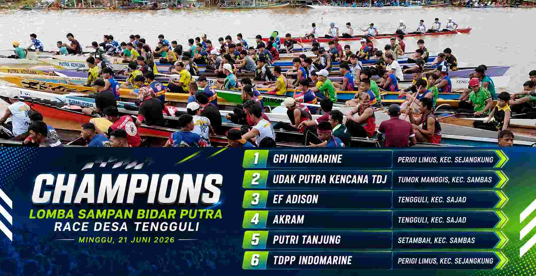 GPI Indomarine Juara Sparing Sampan Bidar Putra Race Desa Tengguli 2026