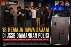 Bikin Resah Pengendara, 18 Remaja Bawa Sajam di JSSB Diamankan Polisi