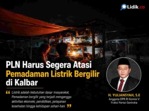 Kalbar Blackout, Yuliansyah: PLN Harus Segera Atasi Pemadaman Listrik Bergilir