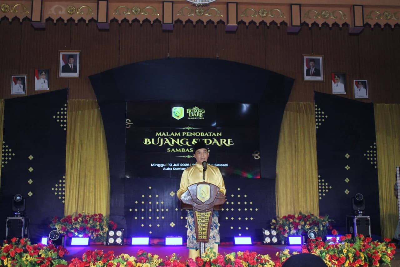 Ketua Panitia Apresiasi Kehadiran DPRD Sambas di Malam Puncak Pemilihan Bujang Dare Sambas 2026