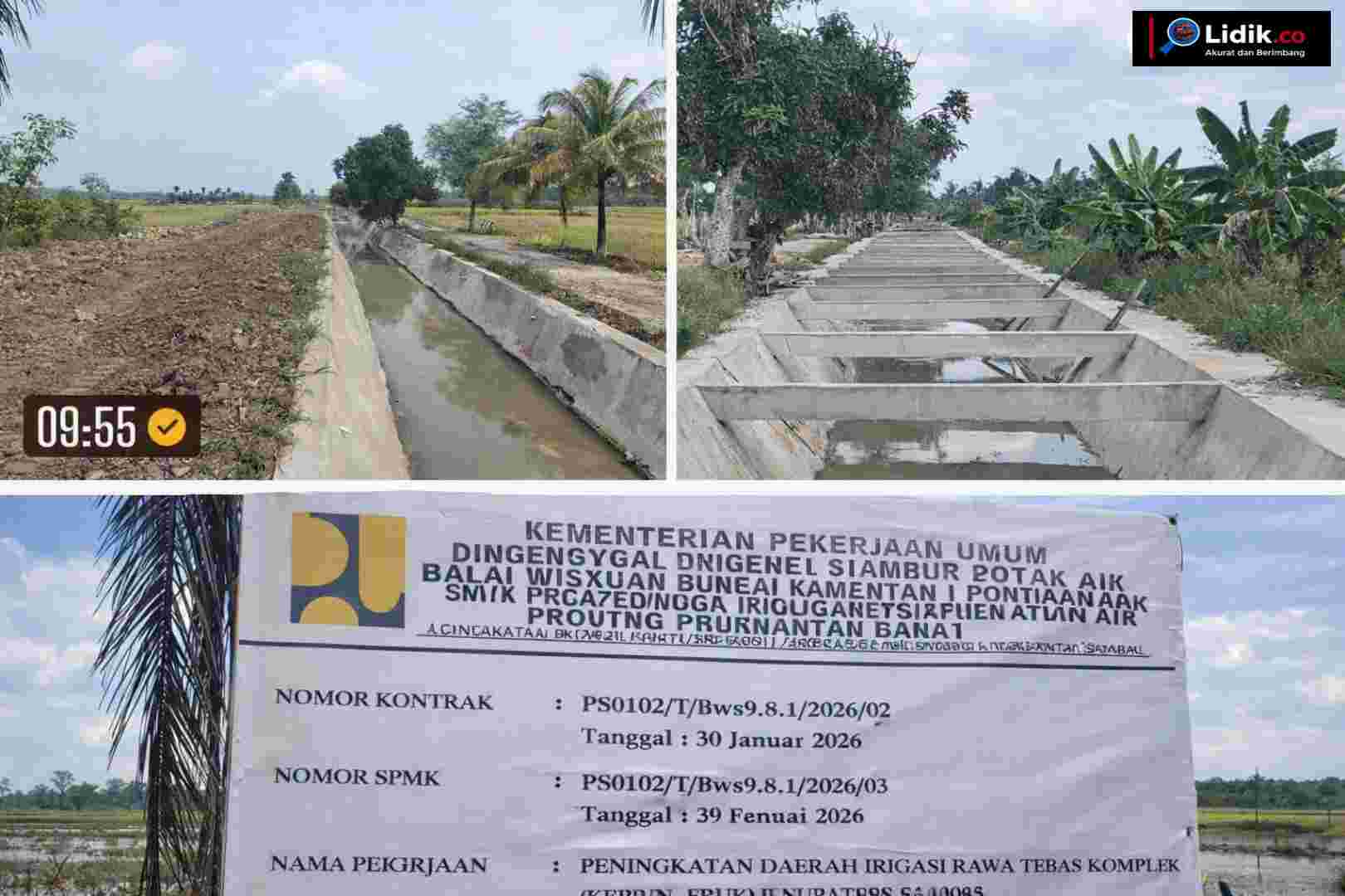 Progres Peningkatan Irigasi Rawa Tebas Komplek Capai 80–85 Persen, Target Rampung Oktober