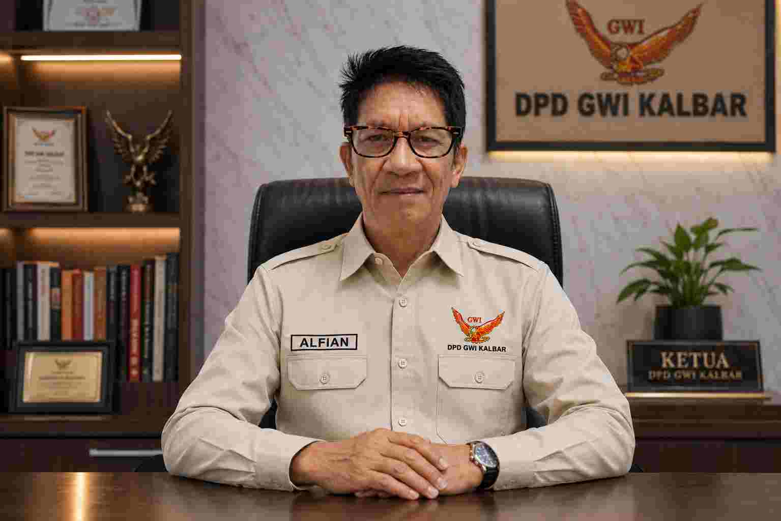 Alfian Apresiasi Kegiatan Sosial DPC GWI Sambas Bagikan Masker